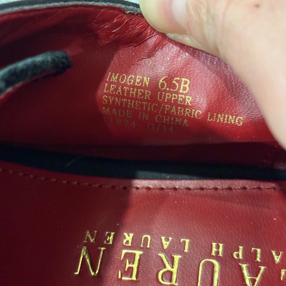 Lauren Ralph Lauren Imogen Wingtip Leather Oxford Shoes Classic Loafer Size 6.5 - Picture 6 of 6